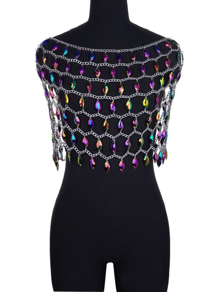 Colorful Acrylic One piece Body Chain Skirt - Thingy-London