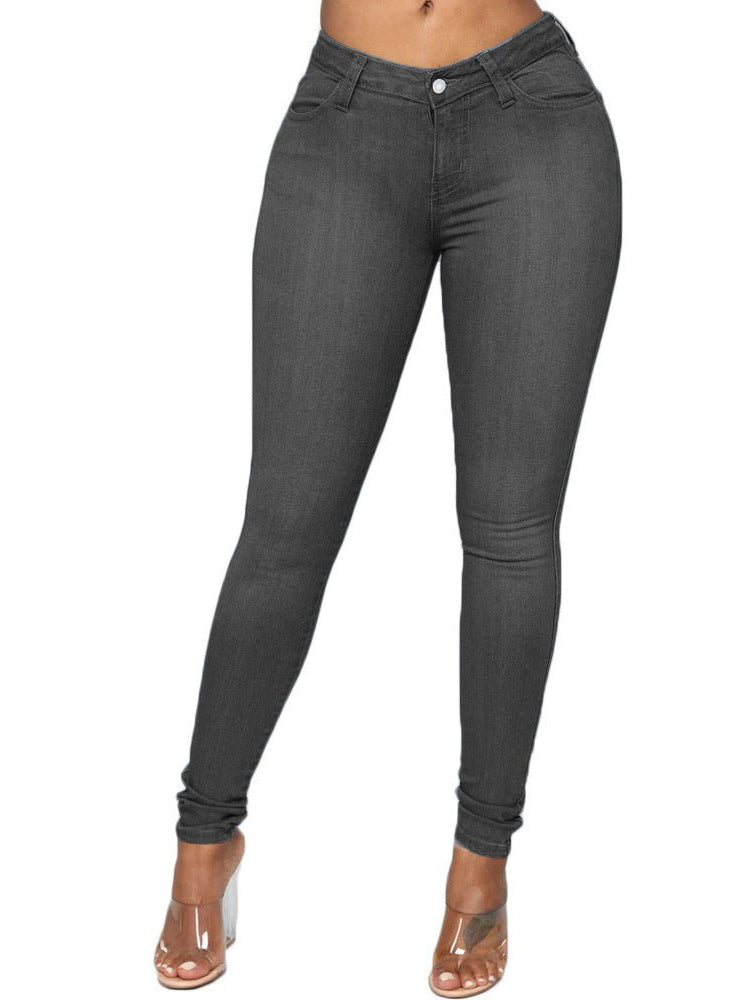 Modische Skinny Jeans mit hoher Taille und hohem Stretchanteil für Damen