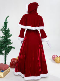 Embroidered Velvet Christmas Gown