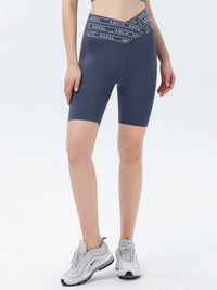 Short de sport imprimé à la taille pour femme