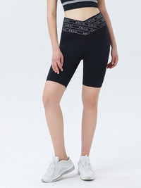 Short de sport imprimé à la taille pour femme