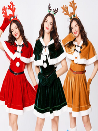 Festive Reindeer Christmas Dress Set