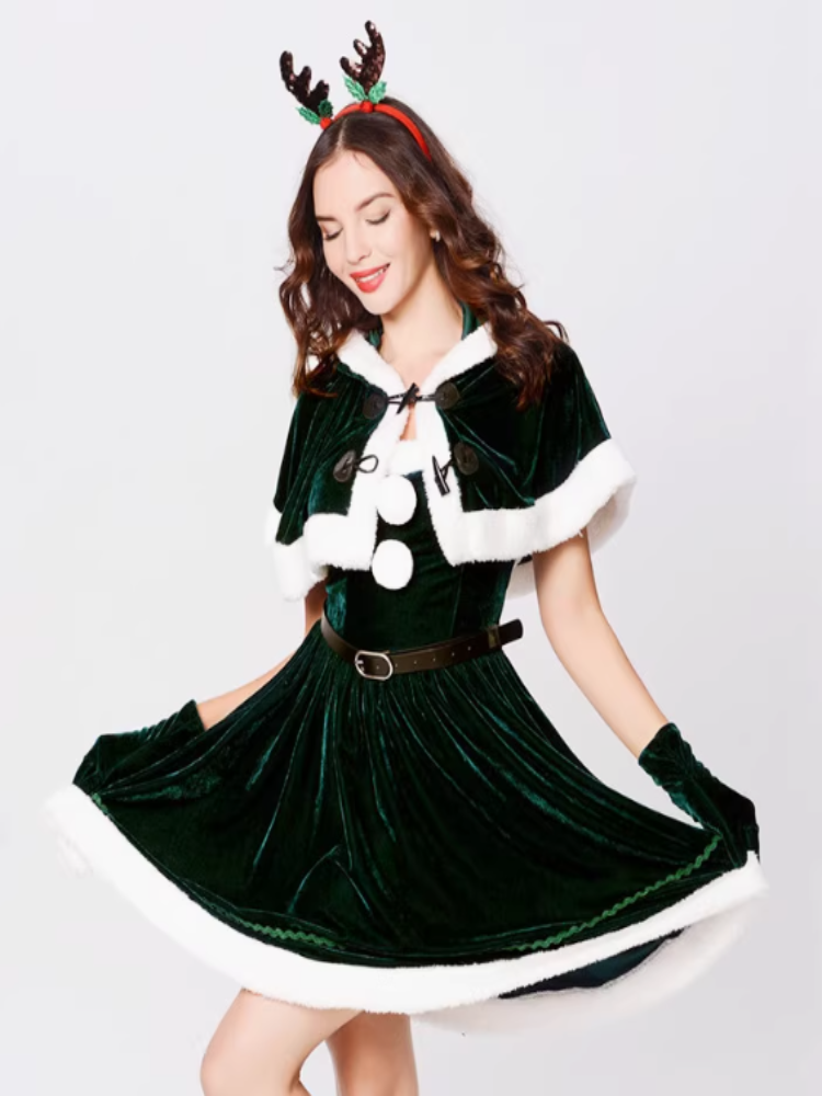 Festive Reindeer Christmas Dress Set