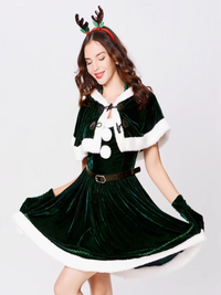 Festive Reindeer Christmas Dress Set