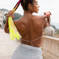 Women Draped Neck Chain Backless Sequin Halter Neck Bra Sequin Tank Top