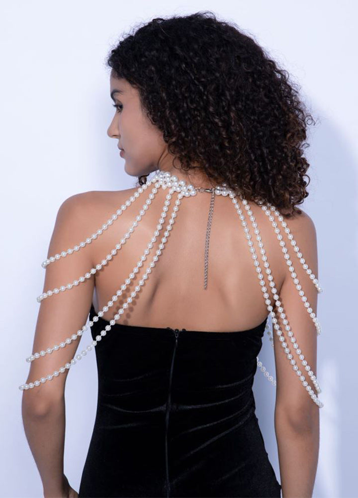 Pearl Shoulder Necklace  Body Chain