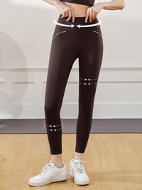 High Elastic Contrast Binding Yoga Pants