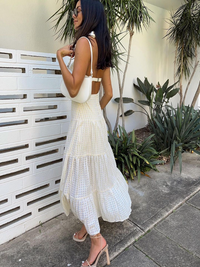 Elegant Backless Cut Out Maxi Sleeveless Dress for Women