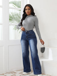 High-Waisted Fleece-Lined  Jeans