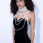 Women Pearl Shawl Necklaces Body Chain Sexy Beaded Collar