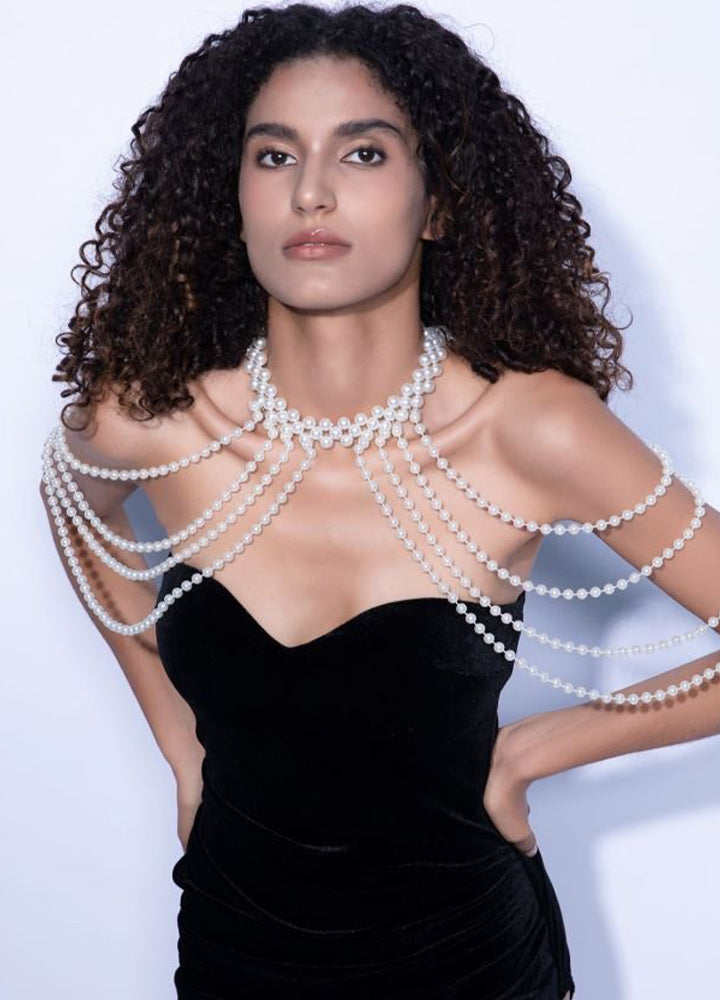 Pearl Shoulder Necklace  Body Chain