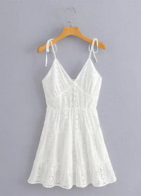 Women's Hollow Out Embroidery Sundress