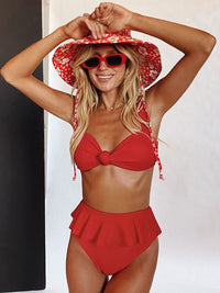 Bohemian Stijl Vrouwen Ruffles 2 Stuks Bikini Badpakken