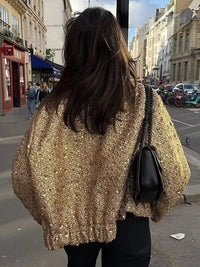 Women's Sequined Bomber Jacket