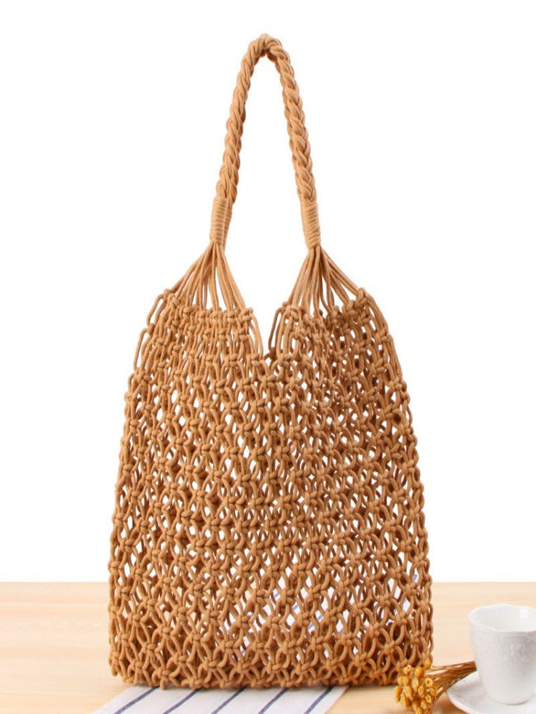 Sac de plage bohème fait main au crochet