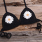 Bohemian Handmade Crochet  Flowers Bikinis Set