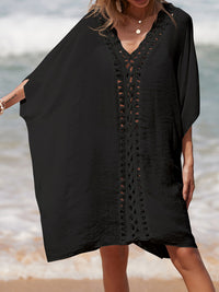 Handgemaakte strand sarong patchwork badpak cover up zomer nieuwe sexy boho badpak vrouwen doorschijnende korte jurk