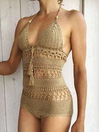 Women's Hollow Out Push Boho Swimwear