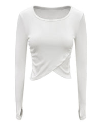 Women's Cross Front Long Sleeve Sports Top