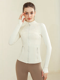 Vestes de sport coupe slim et zippées pour femmes