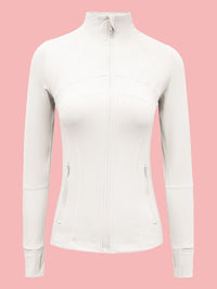 Dames Slim Fit Full Zip Atletische Jassen