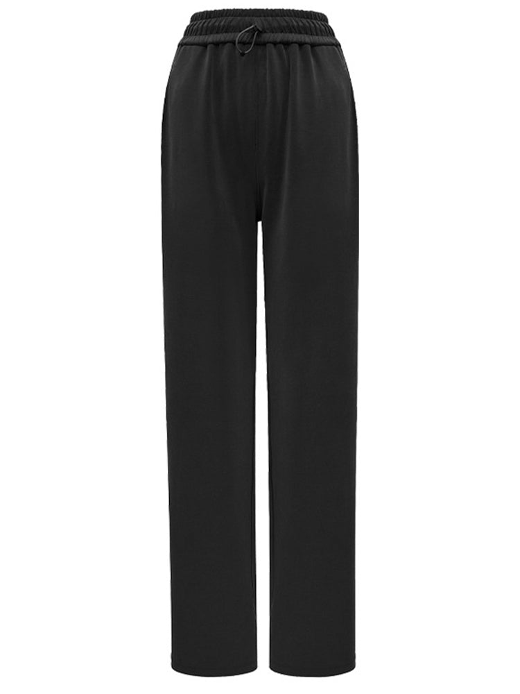 Drawstring Waist Wide Leg Joggers