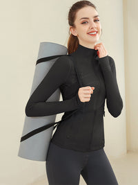 Vestes de sport coupe slim et zippées pour femmes