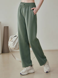 Drawstring Waist Wide Leg Joggers