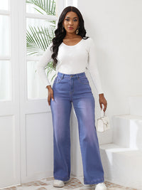 High-Waisted Fleece-Lined  Jeans