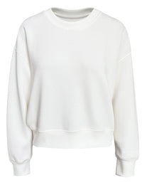 Oversized sweatshirt met ronde hals en elastische zomen