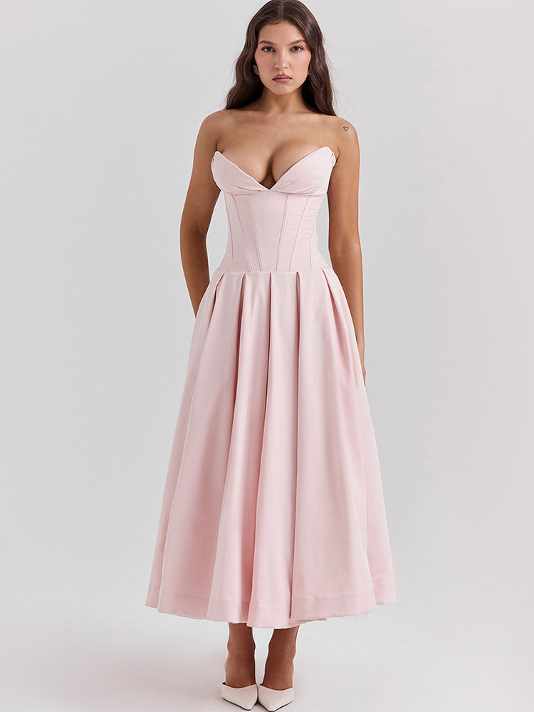 Women's Midi Strapless Dress