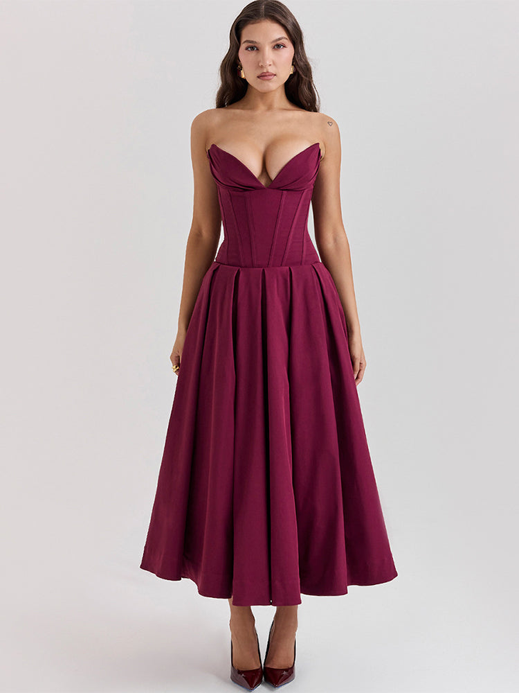 Women's Midi Strapless Dress