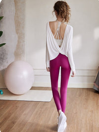 Pantalon de yoga sans couture taille haute