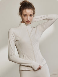 Women's Stand-up Collar Long Sleeve Sports Top