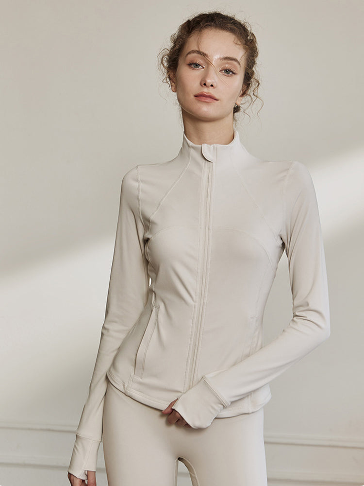 Women's Stand-up Collar Long Sleeve Sports Top