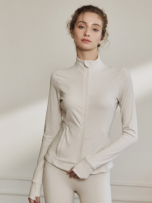 Womens Stand-up CollarLong Sleeve Sports Top
