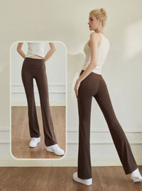 Pantalon de yoga évasé taille haute Espresso Sport Sculpt