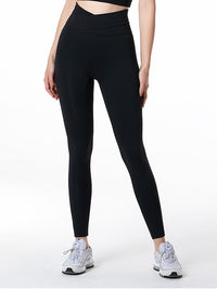 Yogabroek met hoge taille en contrasterende patchdetails