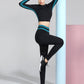 Long Sleeve Sports Crop Top with Underarm Contrast Stripe