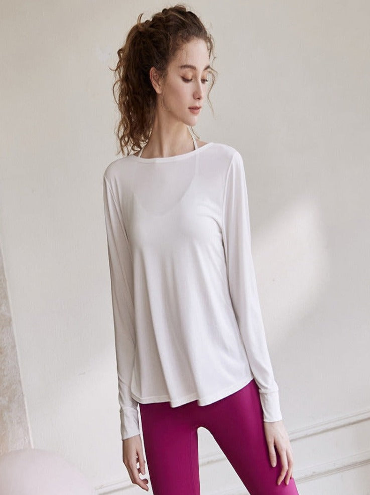 Leisure Front Back Intersect Cropped Smock Top