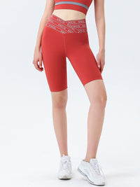 Short de sport imprimé à la taille pour femme