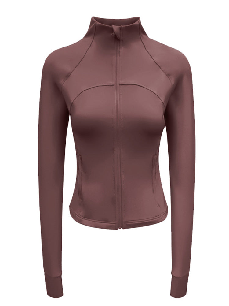 Women's Stand-up Collar Long Sleeve Sports Top