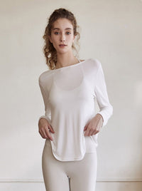 Vrijetijdskleding Voorkant Achterkant Intersect Cropped Smock Top