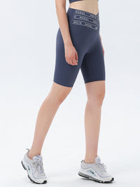 Short de sport imprimé à la taille pour femme