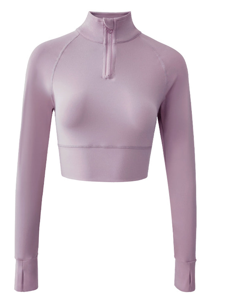 Dames Slim Fit Half Zip Sporttop