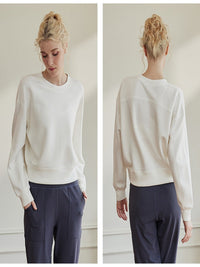 Oversized sweatshirt met ronde hals en elastische zomen