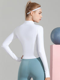 Vestes de sport coupe slim à fermeture éclair pour femmes