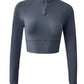 Women's Slim Fit Half Zip Sports Top