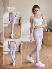 Pantalon de yoga sans couture taille haute