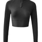 Women's Slim Fit Half Zip Sports Top